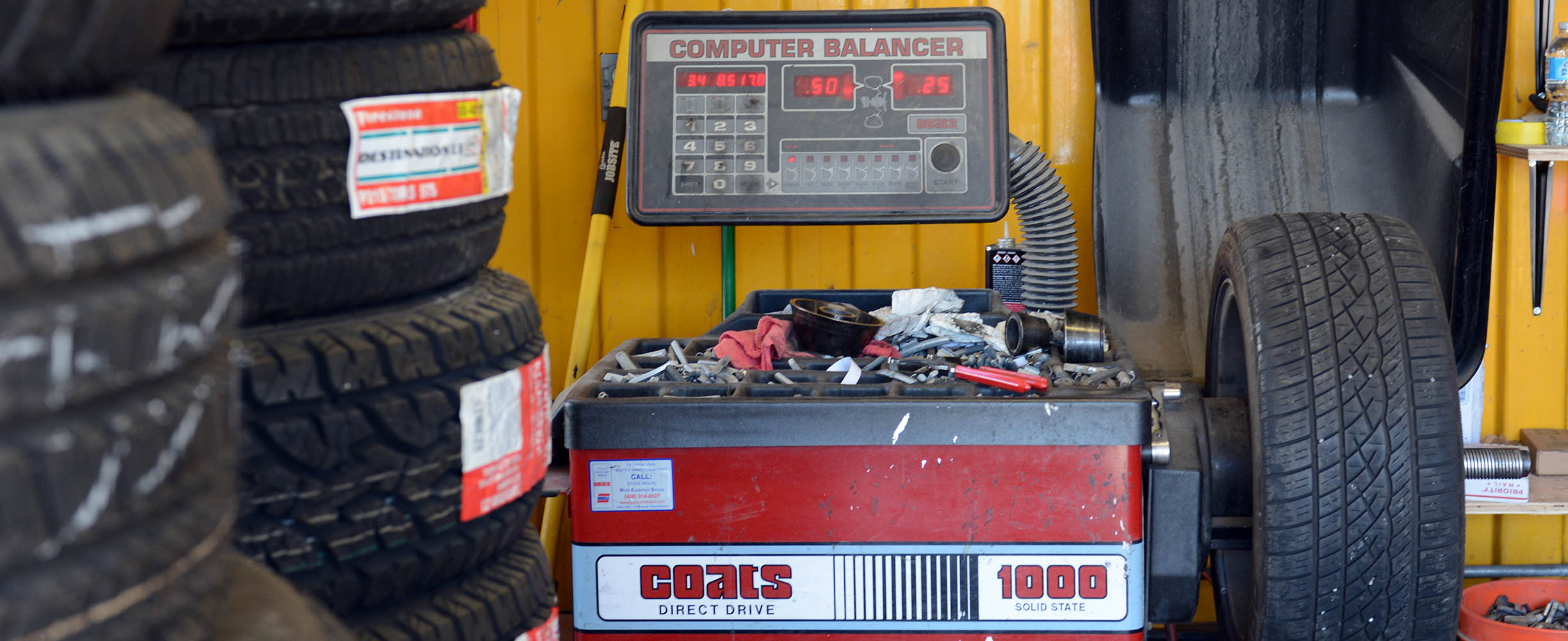 Tires balancing in all new and used tires.